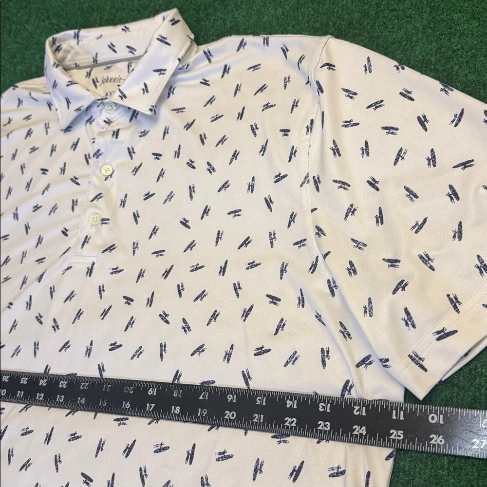 MINT Johnnie-O All Over Navy Logo Print (White / Size XL) - Picture 4 of 6